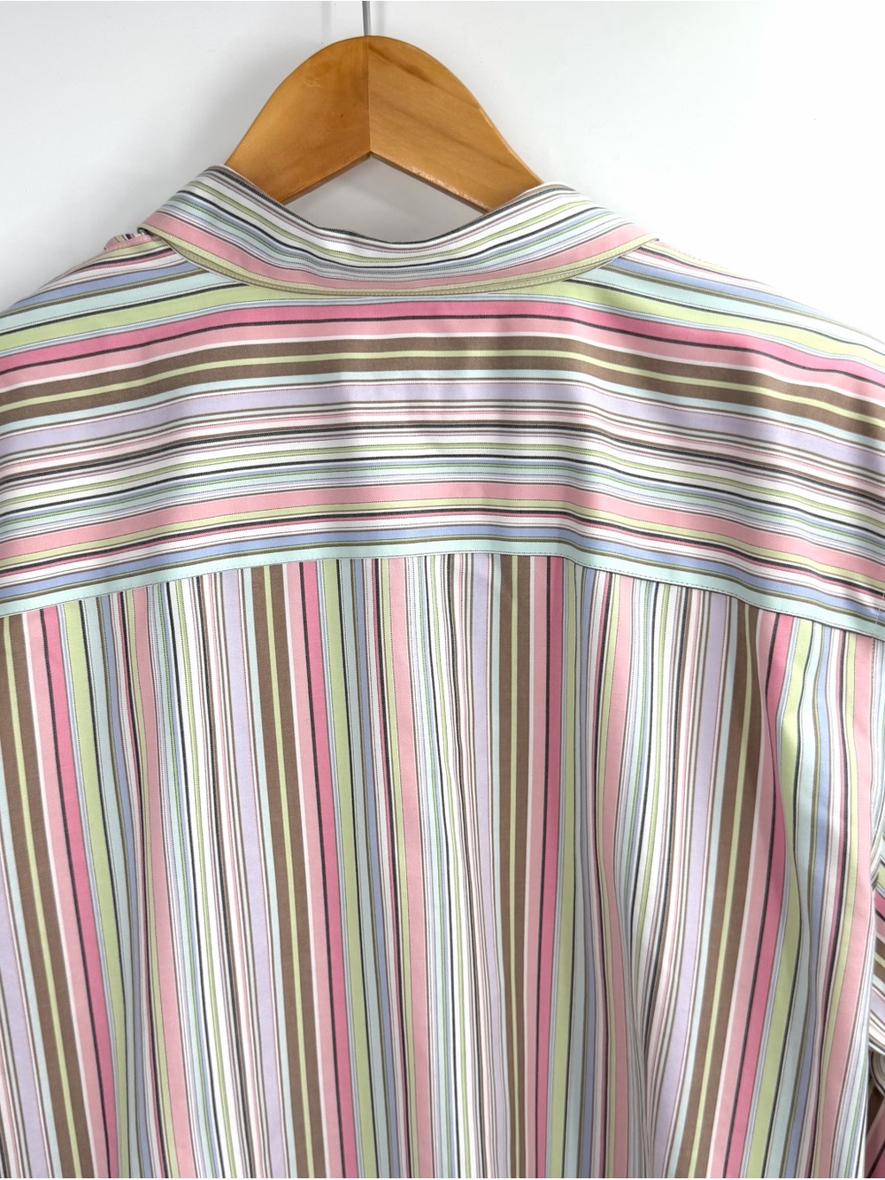 Foxcroft Multicolor Retro Pastel Striped Dress Shirt - Picture 9 of 14